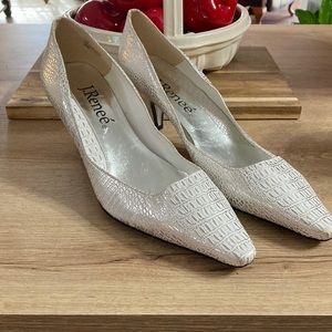 J. Renee Metallic snake tint pointy toe heels size 9